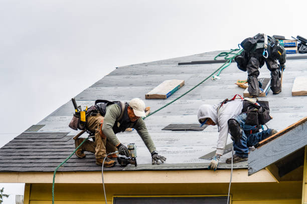 Professional Gutter Installation technician working in Chadbourn, NC